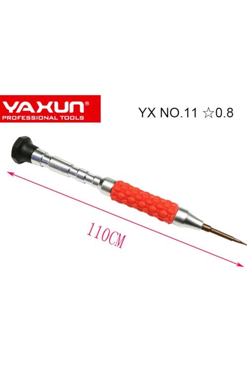 YAXUN NO.11 Pentagon 0.8 Precision Screwdriver For iPhone X,7,6S,5S Bottom 5 Star Screwdriver 